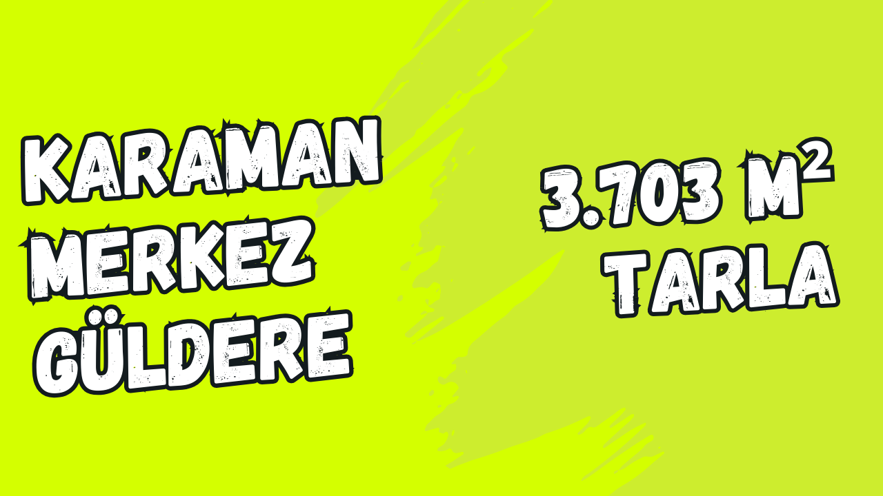 KARAMAN MERKEZ GÜLDERE 3.703 M² TARLAMIZ SATILIKTIR. - KARAMAN MERKEZ fotoğraf 8